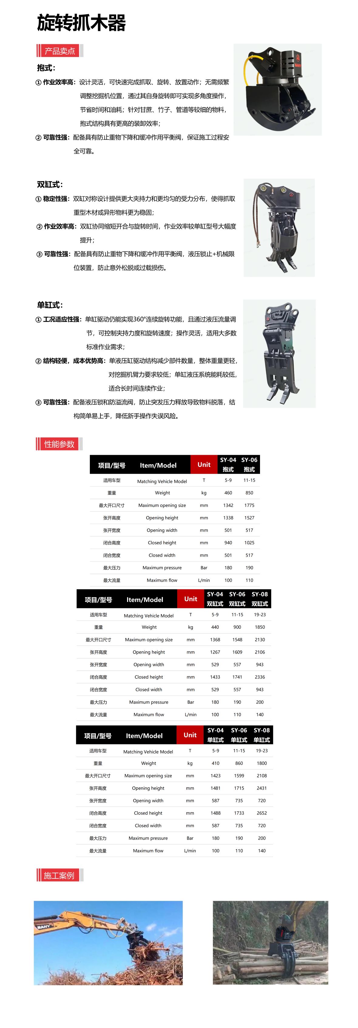 旋转抓木器